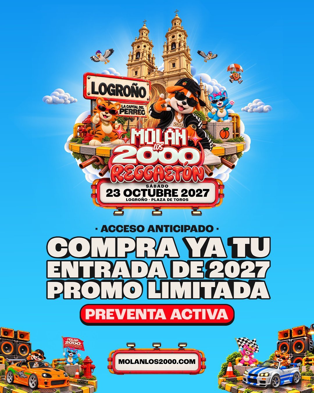 Cartel original de Molan los 2000 · Logroño 2027